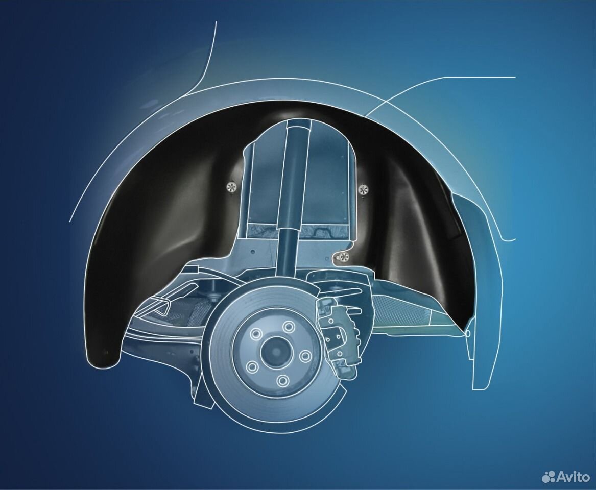 Подкрылки (задние) c шумоизоляцией на renault dust