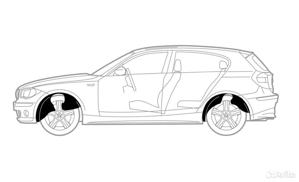 Подкрылки (задние) Opel Astra (седан)