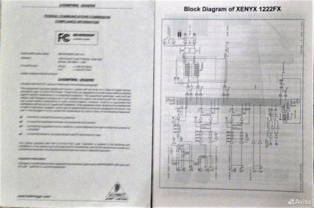 Behringer xenyx 1222fx схема