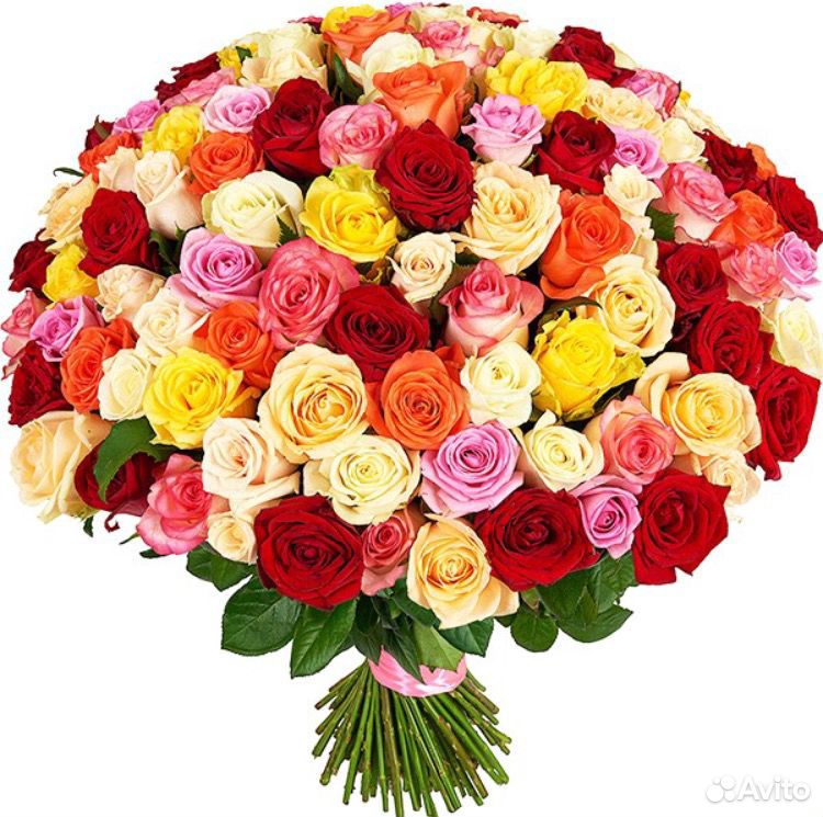 Букеты из разноцветных Роз купить на Зозу.ру - фотография № 4