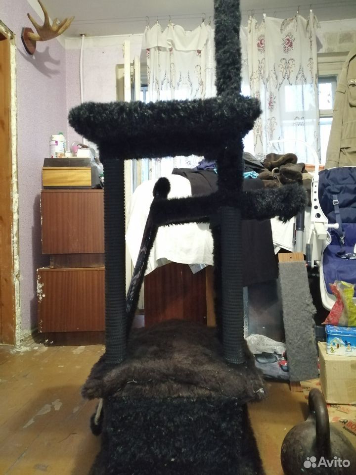 Домик для кота с когтедралкой на колесиках купить на Зозу.ру - фотография № 2