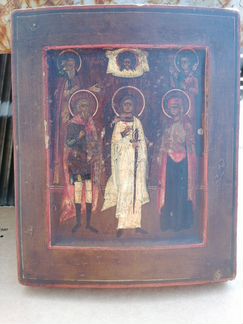 Икона св. Андрей, Анна и Ангел Хранитель 18 век