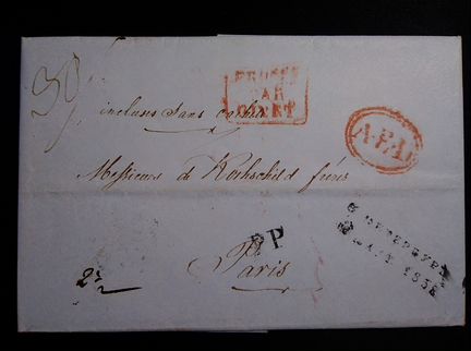 Письмо контора Братья Ротшильды 1838 г