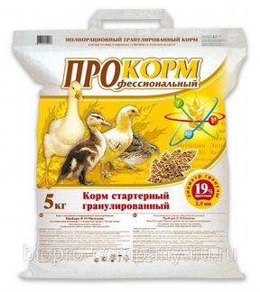 Прокорм д/молодняка птицы 5 кг П19