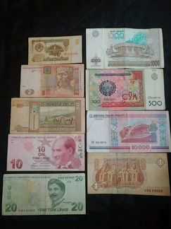 Денежные банкноты и монеты разных стран