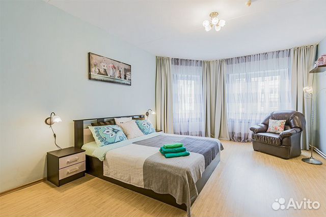 

1-к. квартира, 45 м², 3 кровати