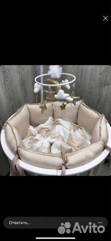 Бортики в кроватку и мобиль