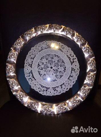 Старый Поднос Серебрение