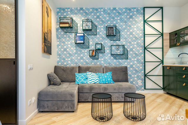 

Квартира-студия, 35 м², 2 кровати