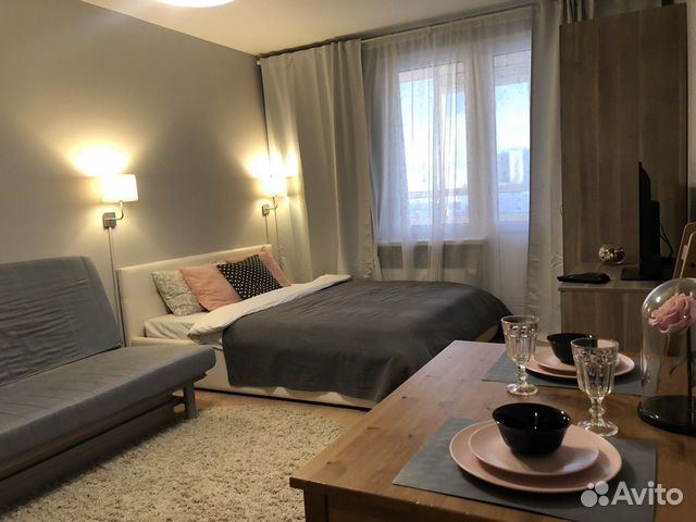 

Квартира-студия, 27 м², 2 кровати