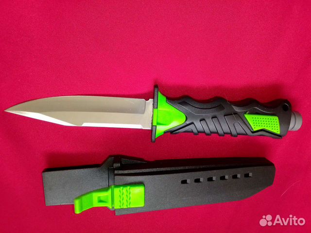 Нож для подводной охоты, новый, в ножнах