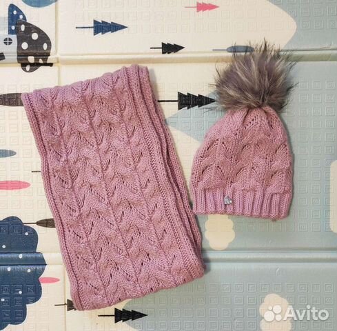 Комплект шапка и шарф женский