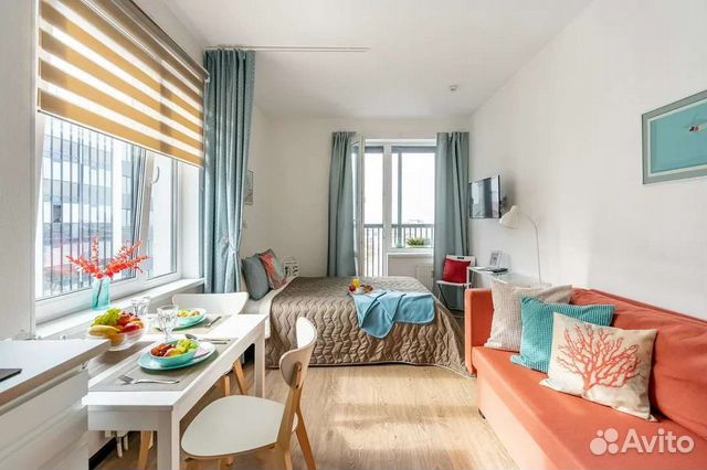 

Квартира-студия, 25 м², 2 кровати