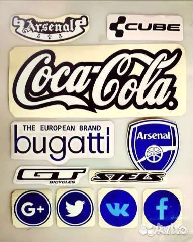 Наклейки на стекло Буквы Эмблемы Лого