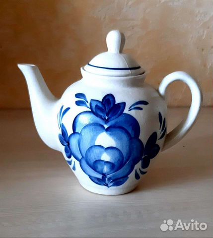 Чайник заварочный СССР гжель, 370 мл