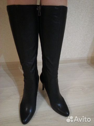 Сапоги демисезон нат. кожа р.39-40 состояние новых