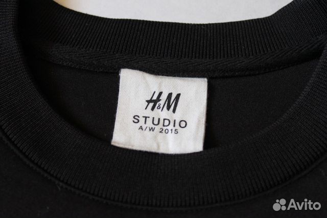 Черный объемный свитшот из неопрена HM studio Черный объемный свитшот из неопрена HM studio