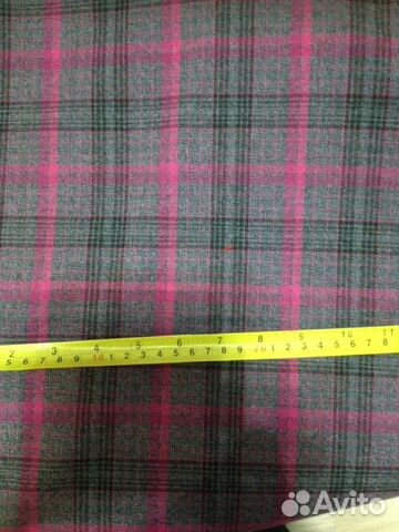 Костюмная ткань в клеточку с однотон компаньоном