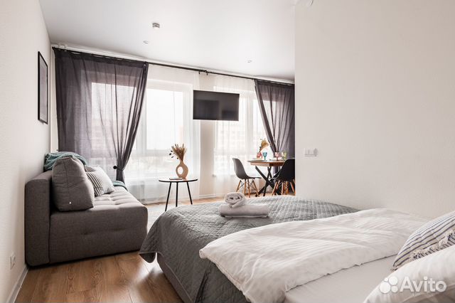 

Квартира-студия, 38 м², 2 кровати
