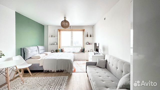 

Квартира-студия, 27 м², 2 кровати