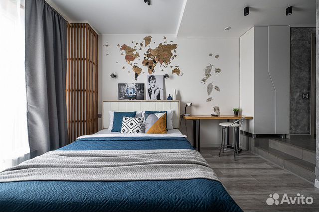 

Квартира-студия, 32 м², 1 кровать
