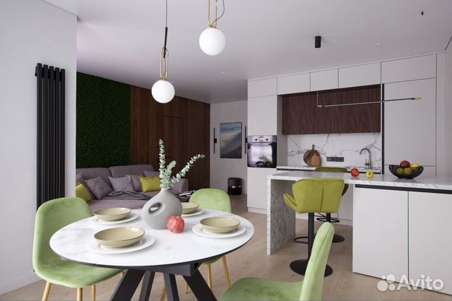 

1-к. квартира, 57,6 м², 2 кровати