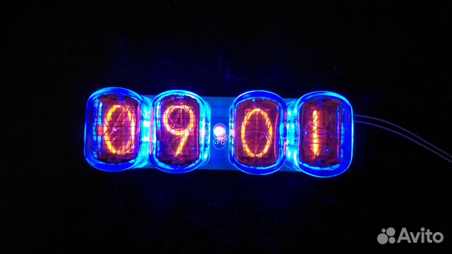 Часы Nixie clock без корпуса на ин-12 Часы Nixie clock без корпуса на ин-12