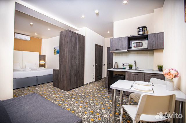 

Квартира-студия в апарт-отеле, 35 м², 2 кровати