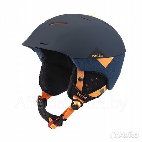 Горнолыжный шлем Bolle synergy, soft navy/orange