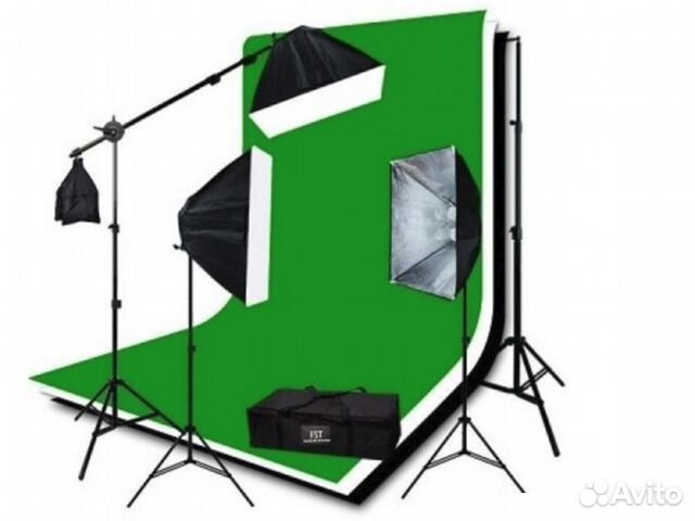 Фоны Хромакей Зел/Бел/Чёр 2x3м и 3x6м Муслин