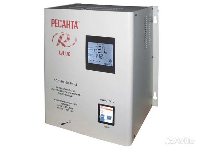 Стабилизатор напряжения Ресанта асн-10000Н/1-Ц Lux