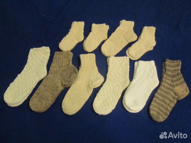 Носки вязаные взрослые и детские