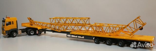 1/50 полуприцеп низкорамник Liebherr трал длиномер