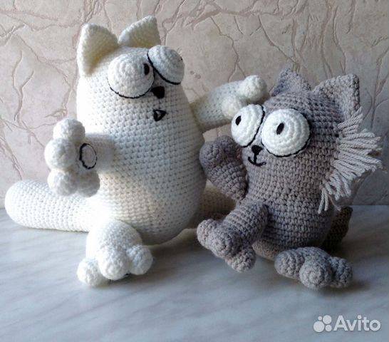 Кот Саймона с Котёнком вязаные