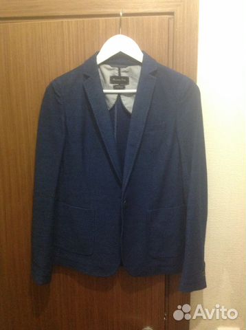 Пиджак Massimo Dutti синий новый