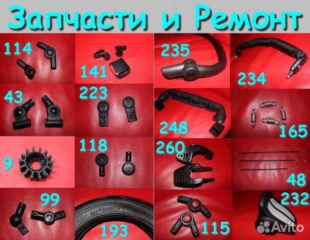 Запчасти на детские коляски, замена и ремонт