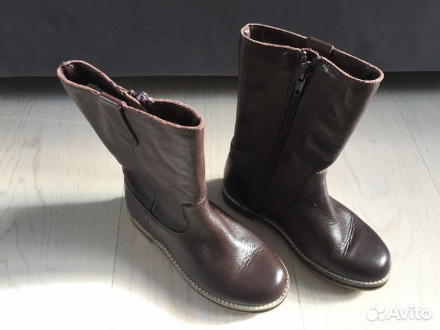 Детские сапоги из натуральной кожи Zara