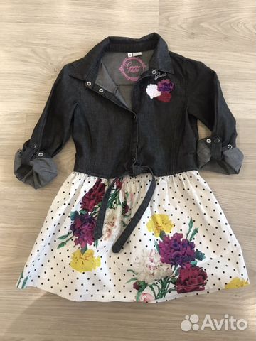 Guess Оригинал, стильное платье для девочки 4-5 ле