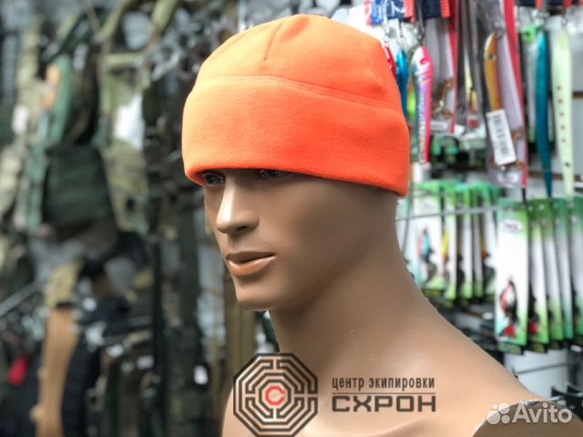 Шапка флисовая оранжевая сигнальная Шапка флисовая оранжевая сигнальная
