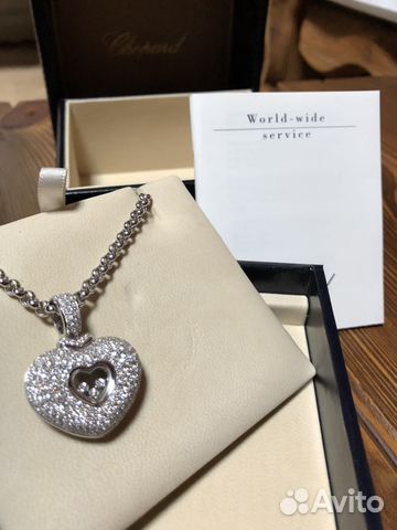 Подвеска кулон Chopard оригинал белое золото
