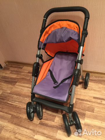 Коляска для куклы Buggy Boom Skyna Оранж. с сирен Коляска для куклы Buggy Boom Skyna Оранж. с сирен
