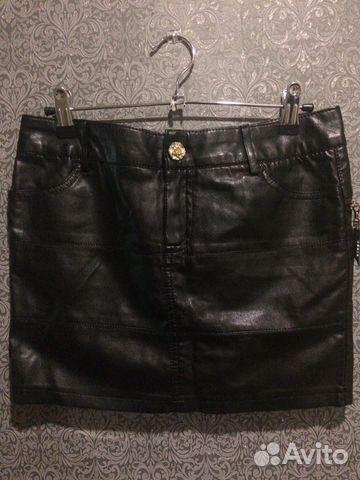 Юбка кожаная