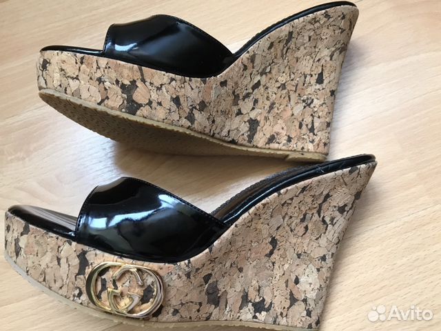 Сабо Gucci на высокой танкетке Сабо Gucci на высокой танкетке