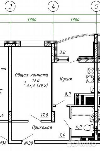 1-к квартира, 40 м², 7/10 эт.