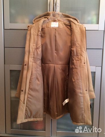 Новое бежевое пальто Chillin, с капюшоном Новое бежевое пальто Chillin, с капюшоном