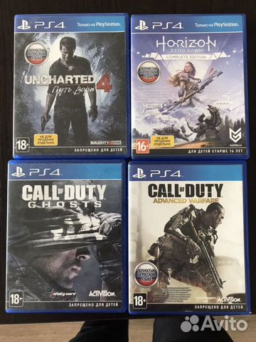 Игры PS4 uncharted,advanced warfare,ghosts,horizon