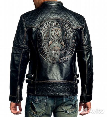 Affliction кожаная куртка новая USA подлинная Affliction кожаная куртка новая USA подлинная