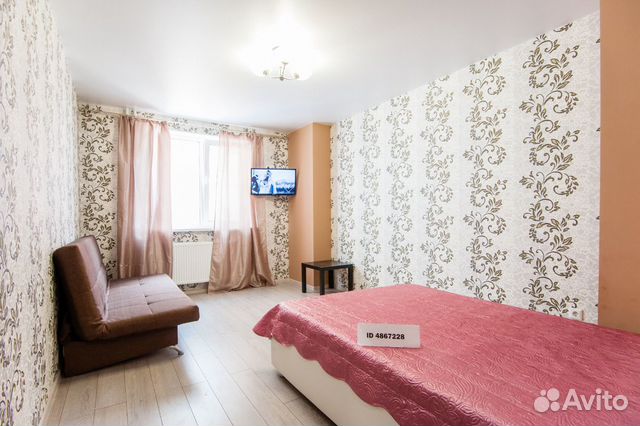 

1-к. квартира, 44 м², 1 кровать