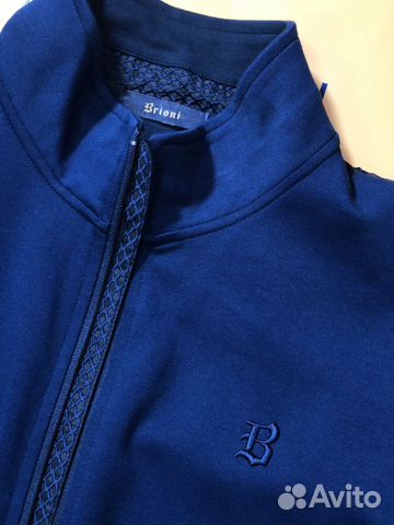 Brioni мужской спортивный костюм с B лого нашивкой Brioni мужской спортивный костюм с B лого нашивкой