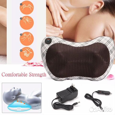 Массажная подушка с роликами и прогревом pillow Массажная подушка с роликами и прогревом pillow